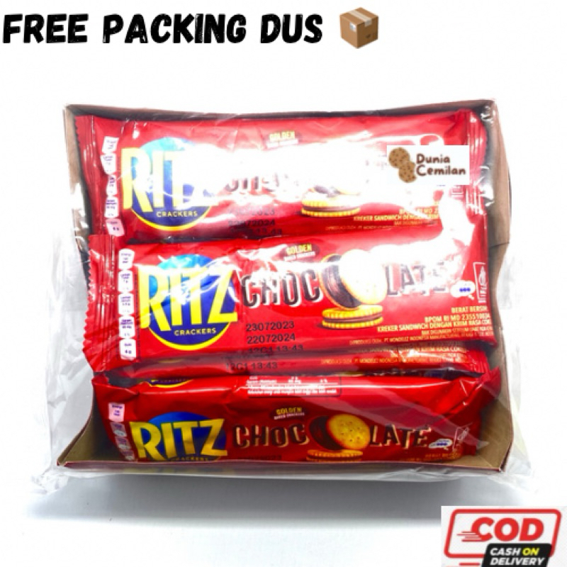 

[TERMURAH!] Ritz Sandwich CHOCOLATE 1 PAK (12pcs x 27gr) - Biskuit isi Cokelat Renyah Gurih Enak Diskon