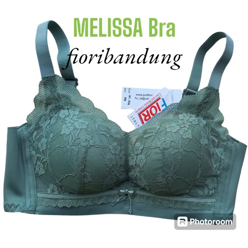 FIORI Bra MELISSA Green | Bra Tanpa Kawat Busa Tebal | Bra Push Up Kait 3