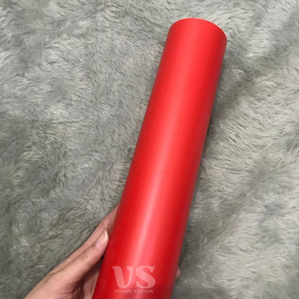 [ECER] Sticker Skotlet Merah Doff I Stiker Skotlet Red Doff I Skotlet Merah Matte