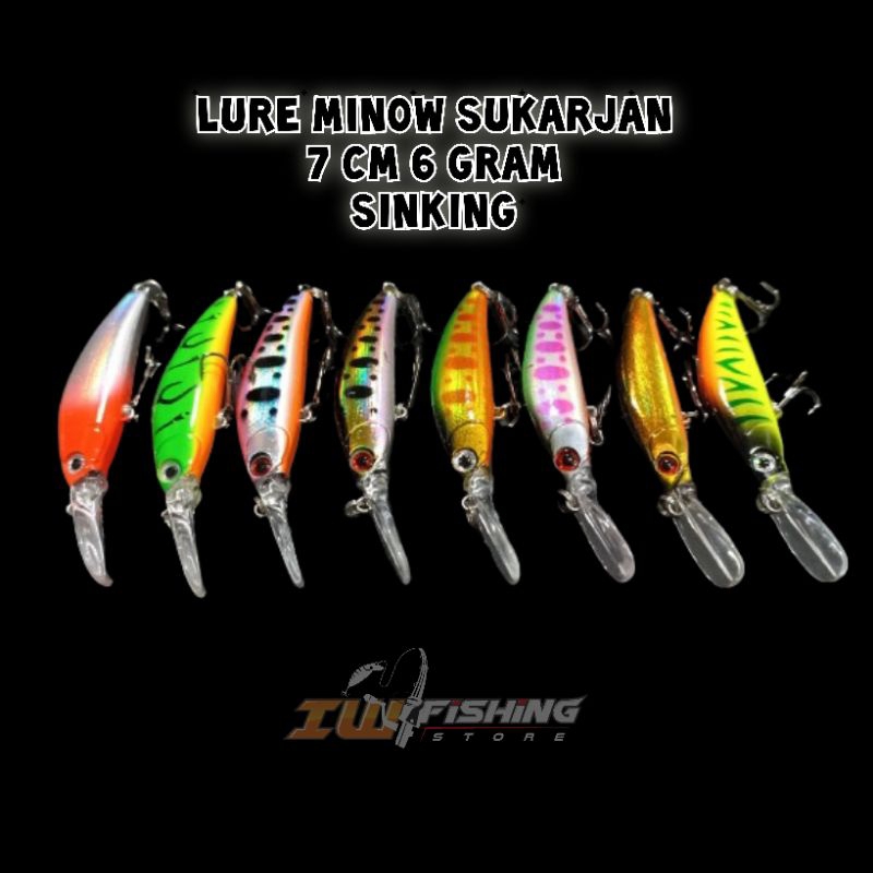 deep minow / minnow lidah panjang 7 cm 6 gram sukarjan IWFISHING