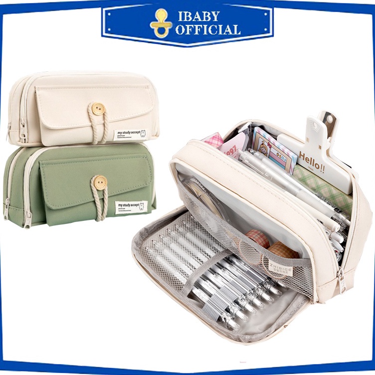

Murah Banget Pencil Cases Large Capacity Pencil Bag Pouch Holder Box for Girls Office Student Stationery Organizer School Supplies