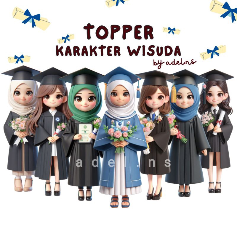 TOPPER BUKET WISUDA CEWEK