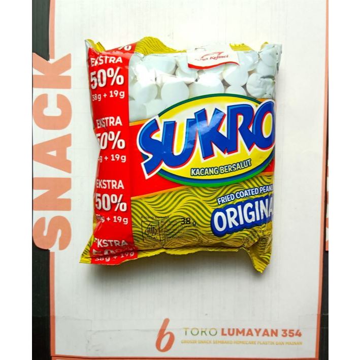 

Kacang Sukro Dua Kelinci Rasa Original 38 gram + BONUS Isi 19 gram