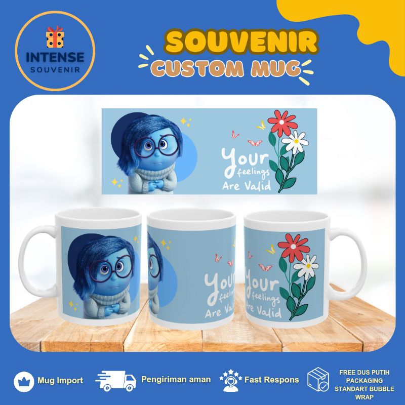 Mug Custom Inside Out Series | Free Input Nama FULL PRINT | Termasuk Dus
