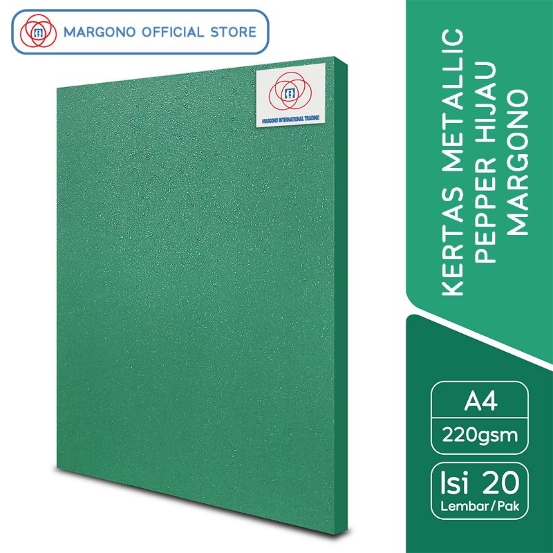 

Margono Kertas Warna A4 Pepper Rainforest Green Hijau Glitter 240 gsm - 20 Lembar