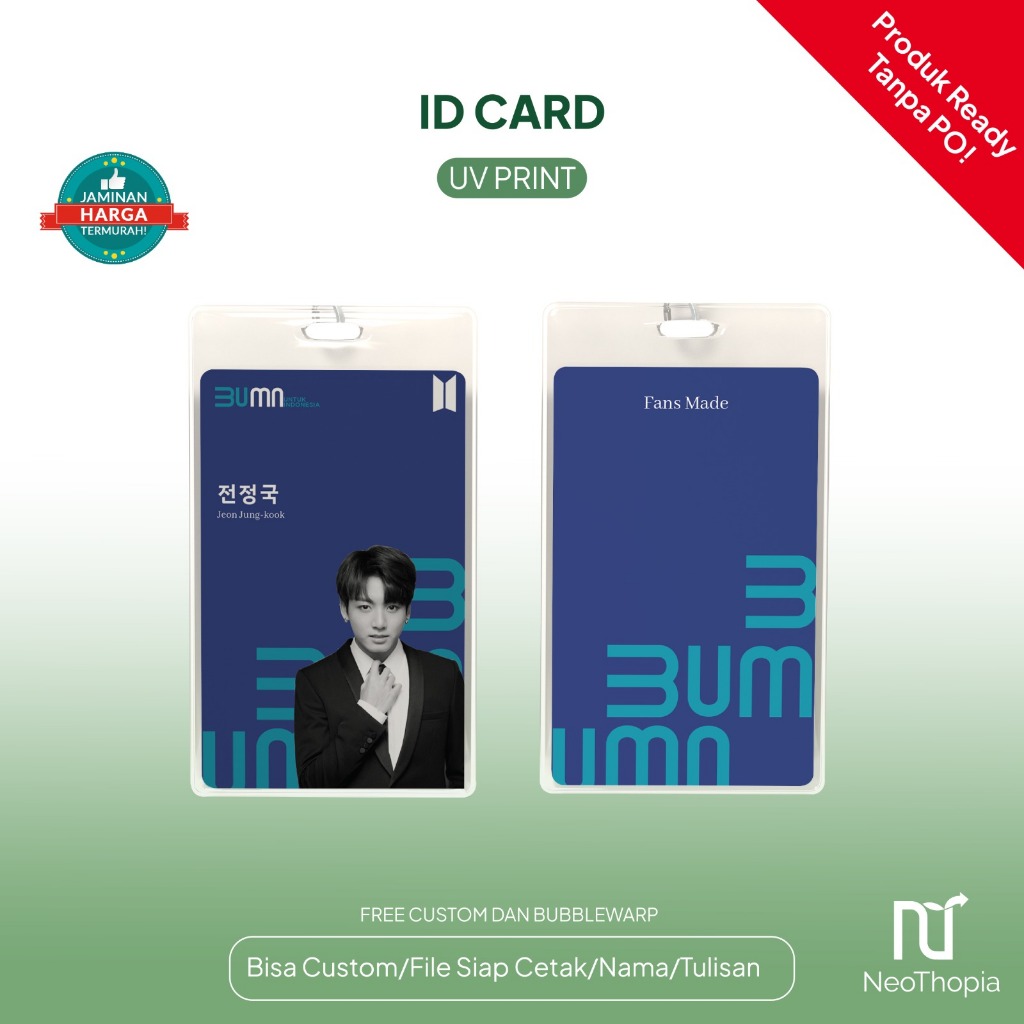 

Kartu nama custom cetak Uv Print ID Card Souvenir/Promosi Murah