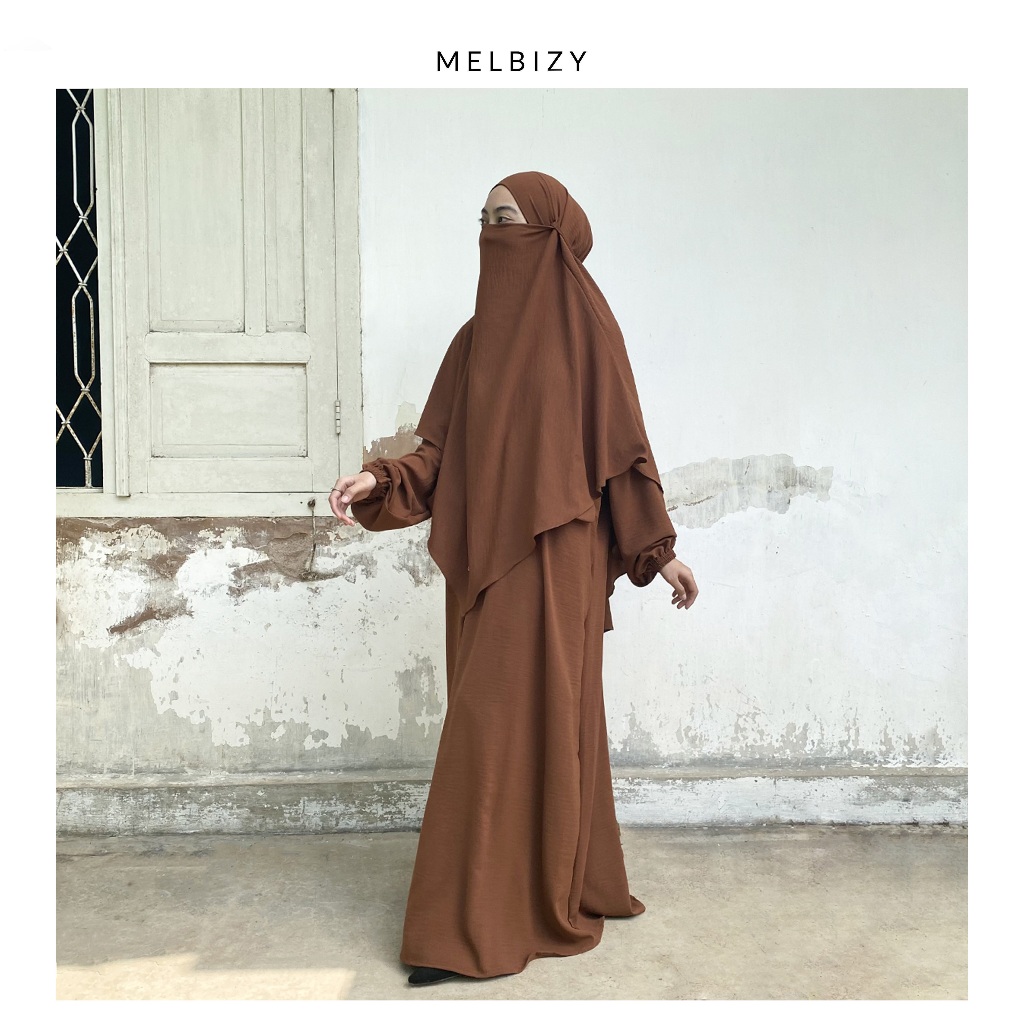MELBIZY | Zaida Set Khimar | Abaya French Khimar | Abaya Batwing