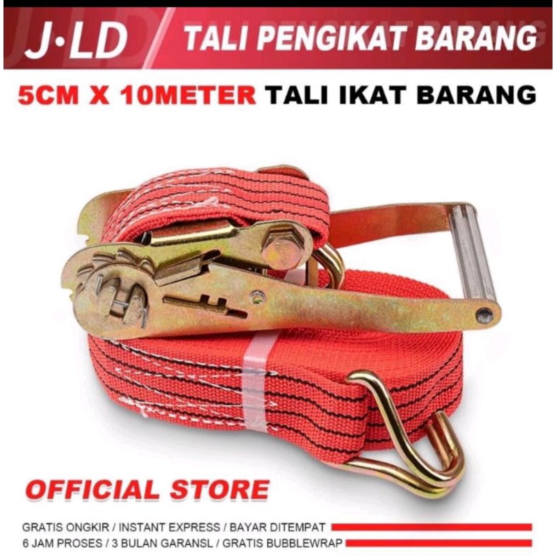 JLD Tali Rachet tie Down- Tali pengikat - tali ikat barang Rachet 5cmx10meter