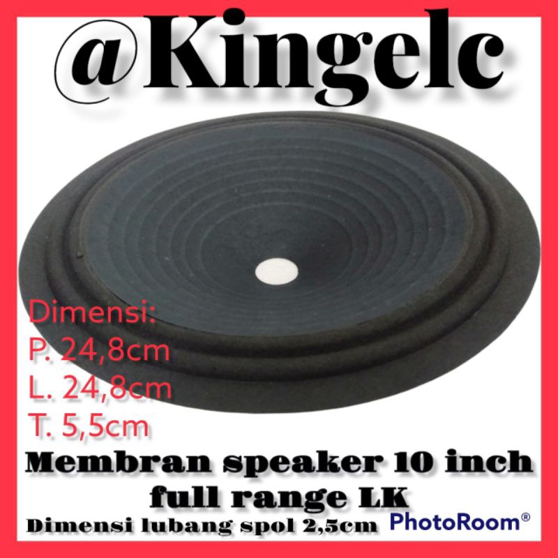 MEMBRAN SPEAKER 10INCH FULLRANGE LUBANG KECIL