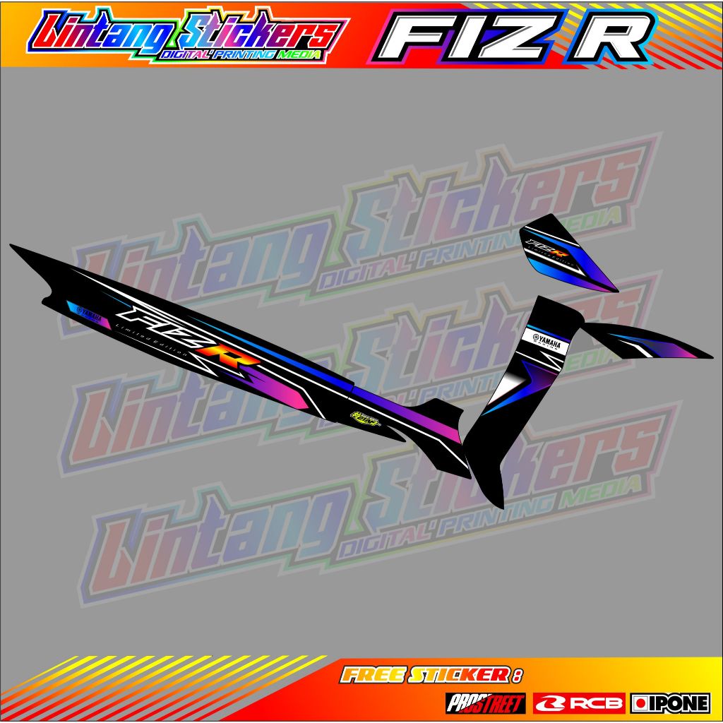 STRIPING VARIASI MOTOR YAMAHA FIZ R / STICKER LIST VARIASI MOTOR YAMAHA FIZ R
