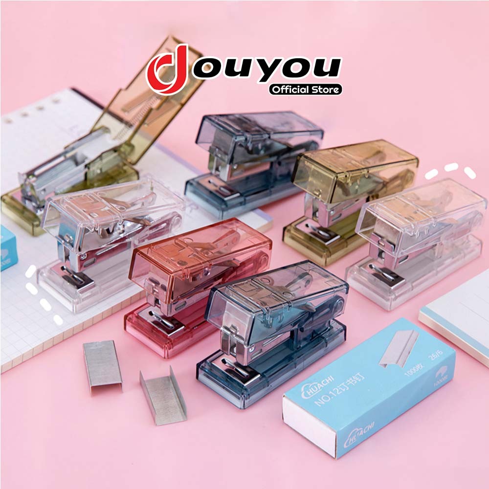 

Staples Mini Transparan Unik Portable Stapler Sekolah Free Refill Isi ATK014