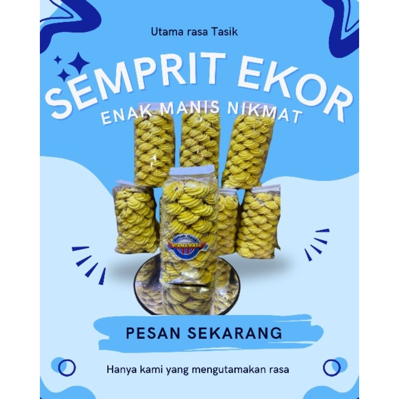 

kue semprit bentuk ekor /kue khas lebaran enak gurih dan enak isi 500gram