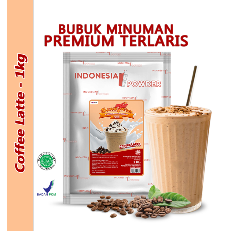 

Coffee Latte 1Kg Plain / Nusantara Powder Bubuk Minuman Premium Plain (Tanpa Gula)
