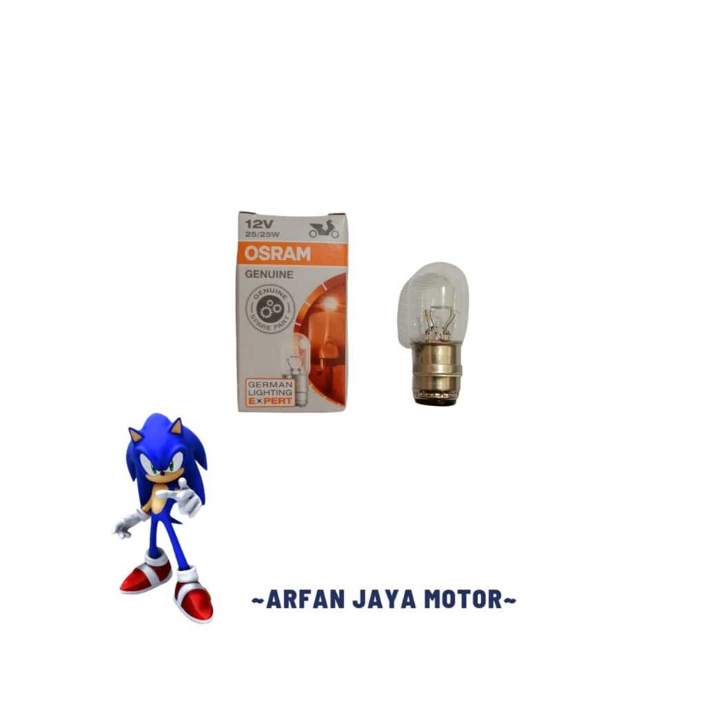 Bohlam Depan K1 OSRAM (7335) Lampu Bohlam Depan Motor 12V T19 K1 Bebek Matic P15D-25-1 OSRAM ORI