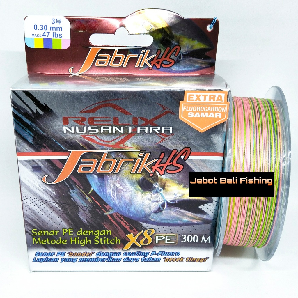 PE 3 Jabrik HS X8 300 Meter Senar Pancing Relix Nusantara - Benang Mancing - Tali Pancing