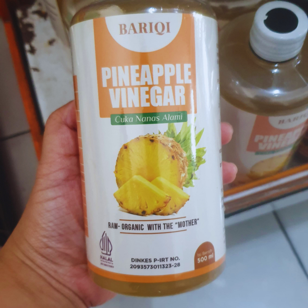

CUKA NANAS 500 ML 1KG ORIGINAL WITH MOTHER/CUKA NANAS ORGANIK MURNI TANPA CAMPURAN/PINEAPPLE CIDER VINEGAR