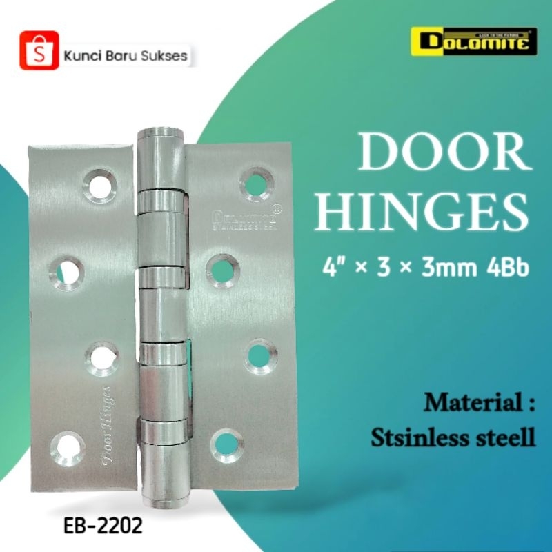 Engsel pintu 4" Dolomite stainless steel EB-1202