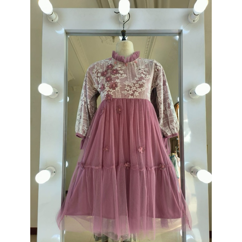 Kiyomi dress korean kids - gamis anak perempuan usia 3-15 tahun - gamis burkat anak - gaun anak