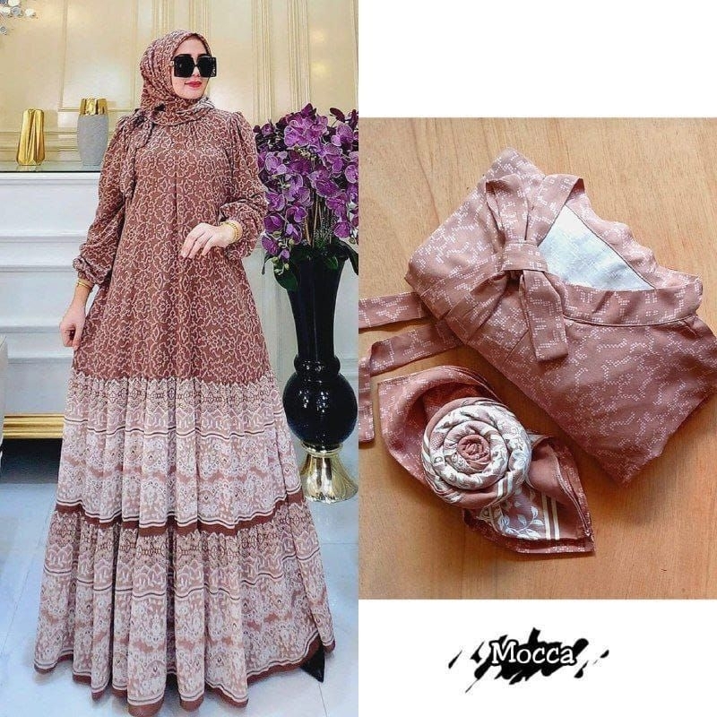 BIANCA DRESS SET HIJAB SEGI EMPAT