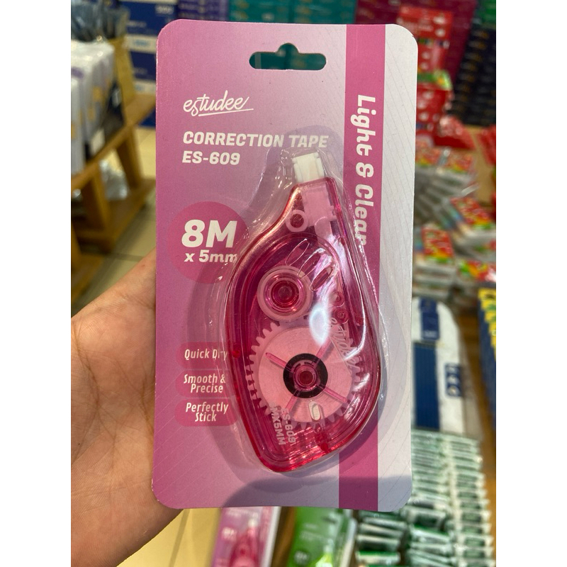 

Gramedia Daan Mogot-Estudee Correction Tape Light & Clear Pink ES-609