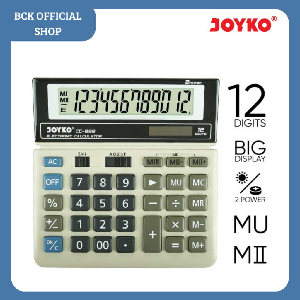 

Kalkulator / Electronic Calculator CC-868 JOYKO (PCS)
