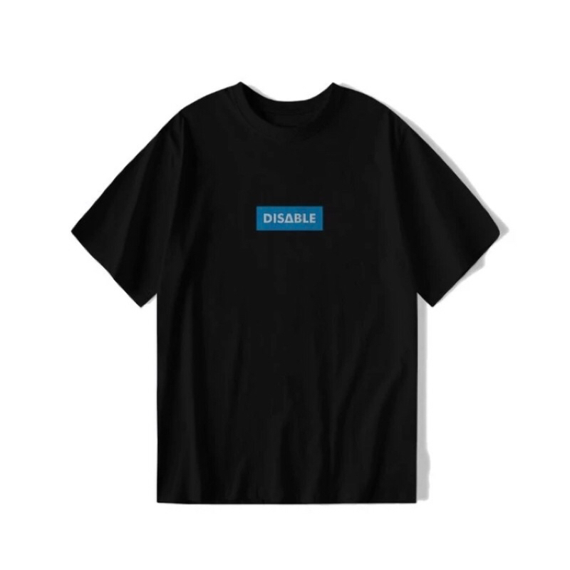 DISABLE T-SHIRT | Kaos Disable Hitam/Black LOGOBOX