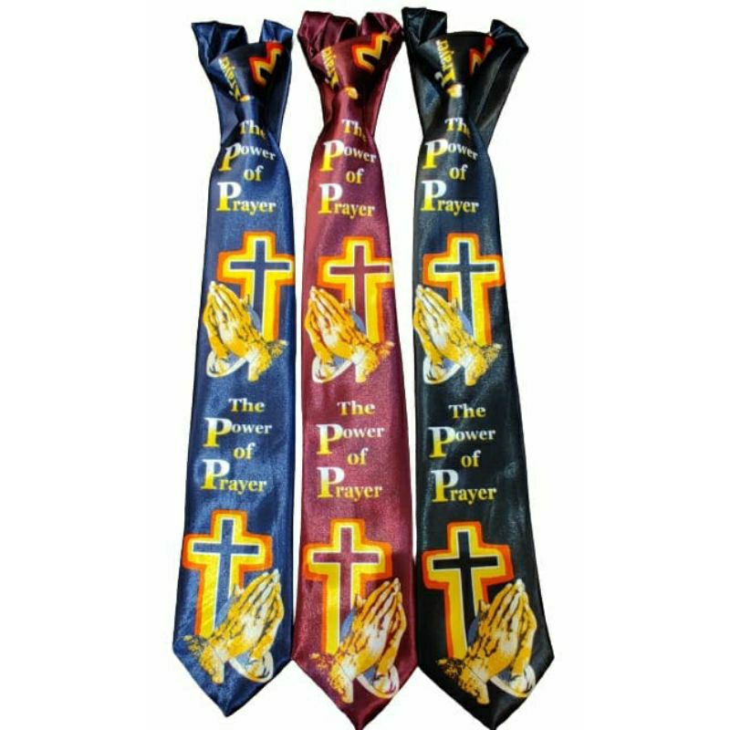 Dasi Motif Salib Tempel