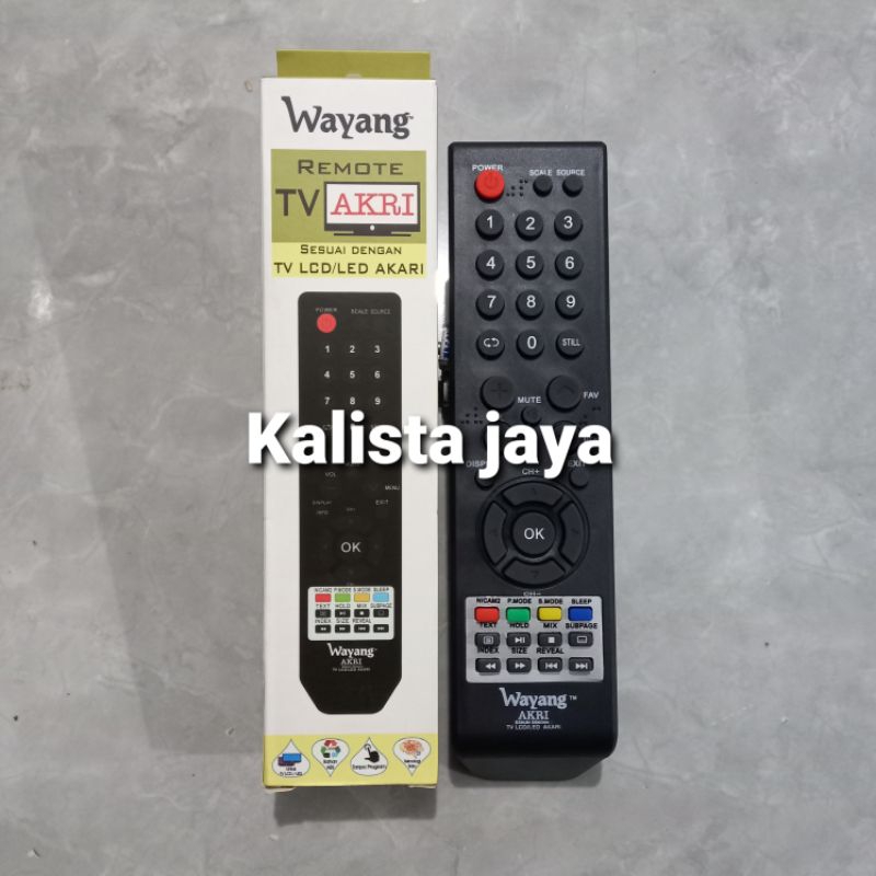 REMOTE TV AKARI LED LCD SEPERTI ORIGINAL