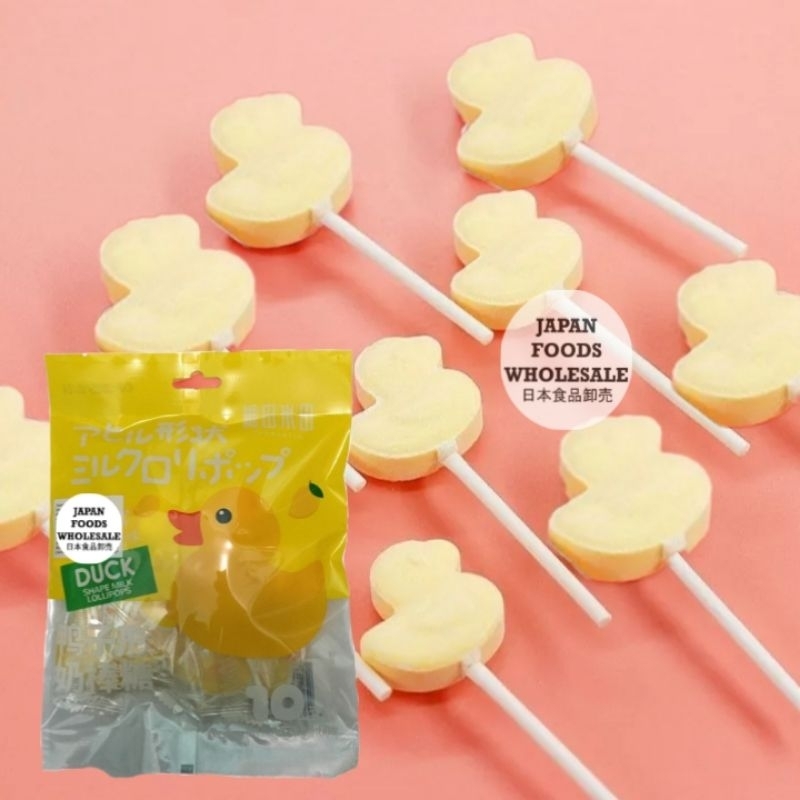 

Tommy & Tim Duck Shape Milk Lollipop Mango Flavor / permen / candy