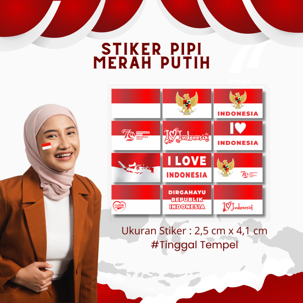 

Stiker Pipi Spesial Kemerdekaan, Stiker Agustusan, Stiker Merah Putih