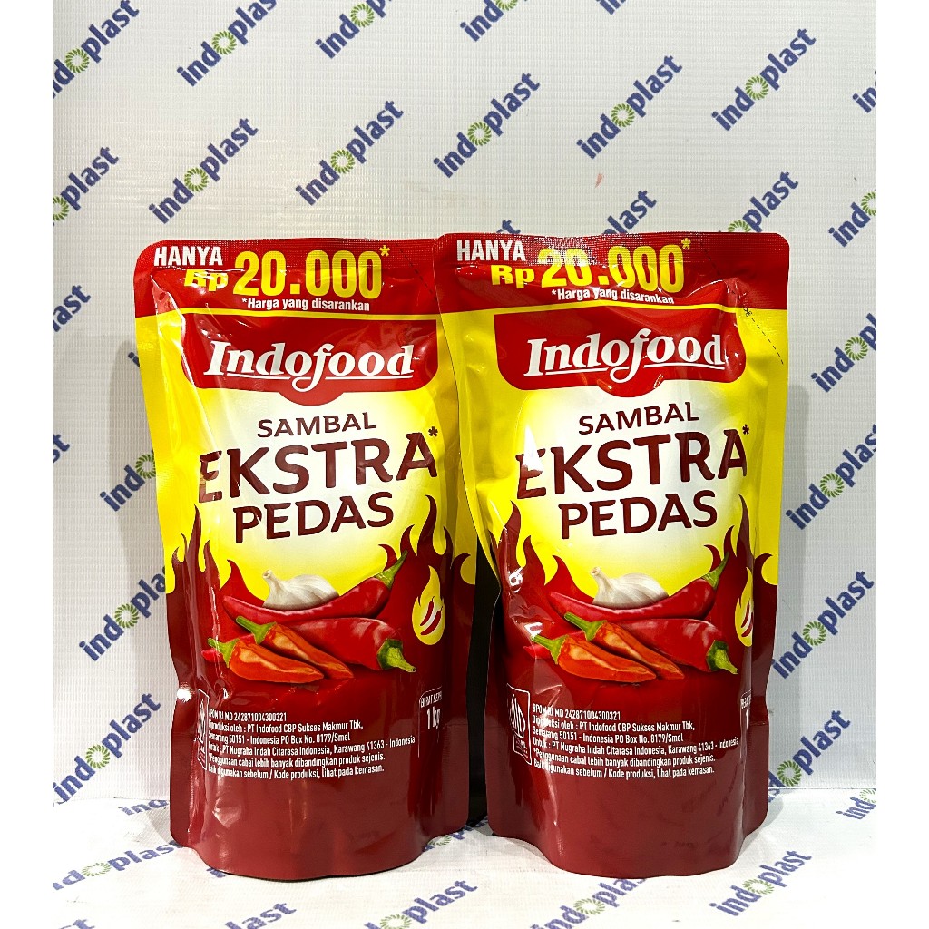 

Sambal Ekstra Pedas Indofood Saus Extra Hot 1kg Refill Pouch