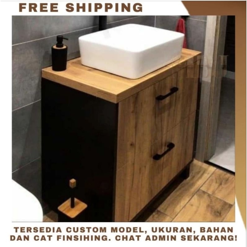 meja wastafel kabinet wastafel lemari wastafel