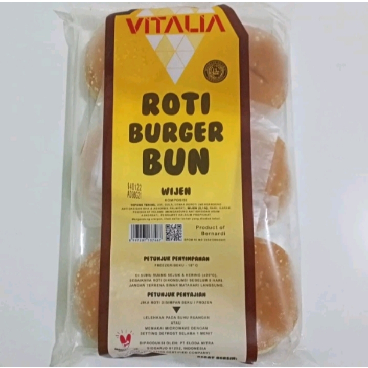 

Vitalia Roti Burger Bun Wijen Isi 6pcs