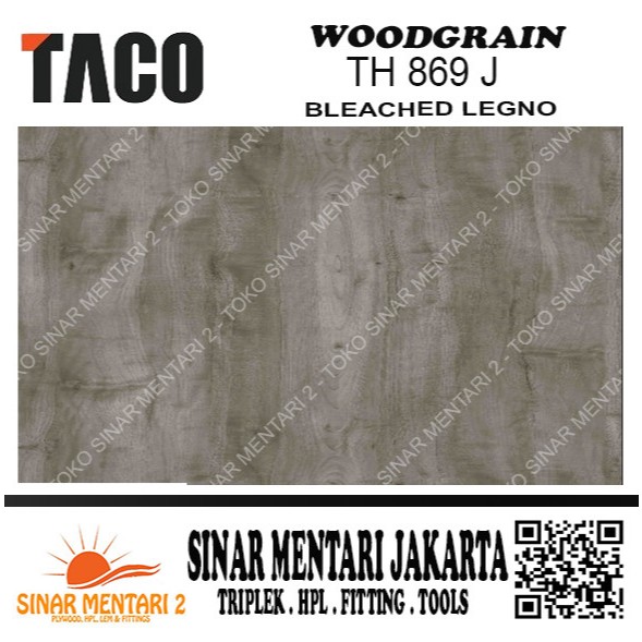 TACO HPL WOODGRAIN TH 869 J BLEACHED LEGNO