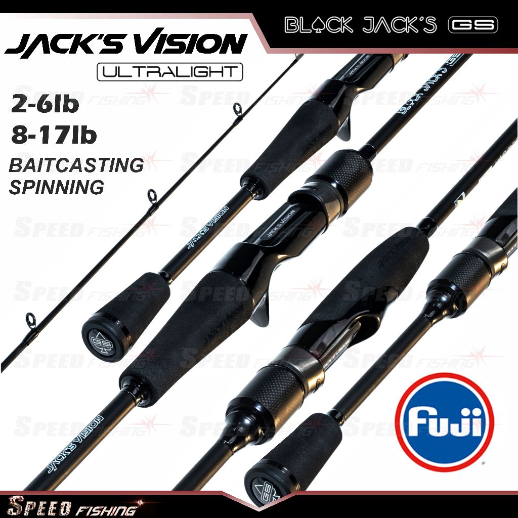 Joran Black Jack's GS UL Medium Baitcasting Spinning Joran Pancing Jack's Vision Terbaru