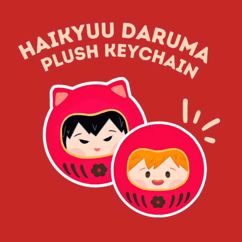 Haikyuu Daruma Plush Keychain