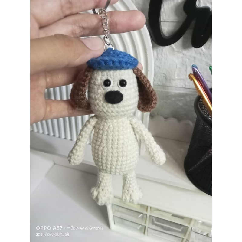 Amigurumi Bitzer keychain | gantungan kunci karakter | boneka rajut