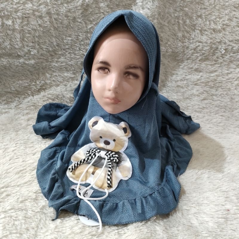 KANZA - HIJAB ANAK PET REMPEL BONEKA JERSEY MOUZA BY BUNGA HIJAB