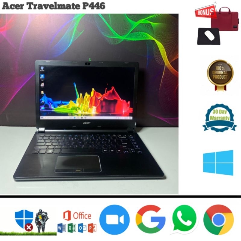 Laptop Acer P446 Core i5 Gen 5 Ram 8 SSD 128 Windows 10 Siap Pakai