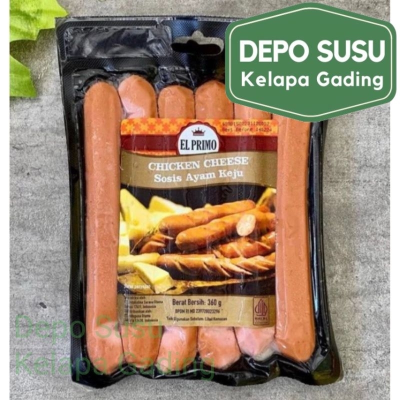 

AFGC El Primo gr Beef Cheese Bratwurst Pastrami Pre Sliced Daging Sapi Sosis Halal BPOM Frozen Food