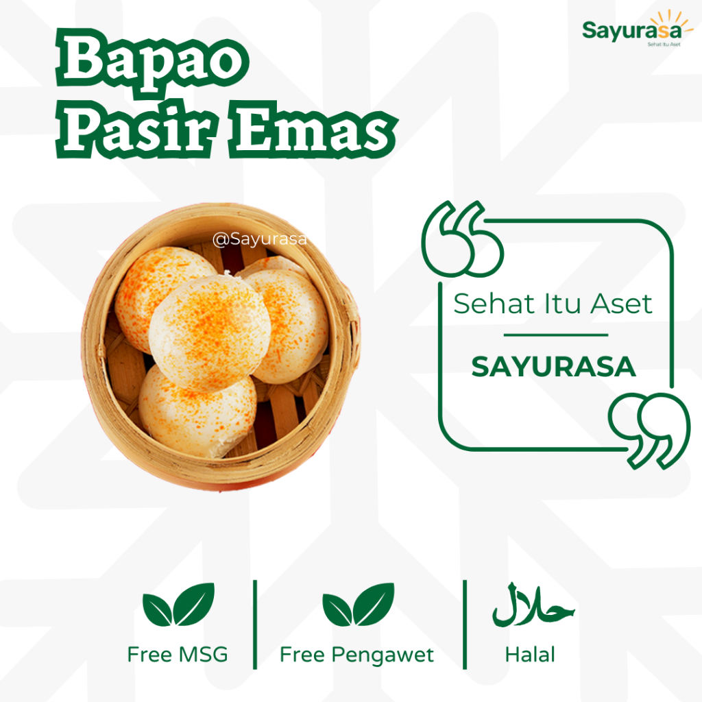 

BAKPAO PASIR EMAS HOMEMADE (Halal, Tanpa MSG & Pengawet)