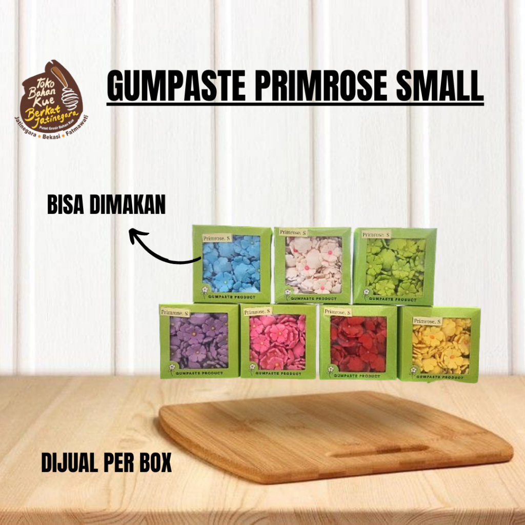 

GUMPASTE PRIMROSE SMALL ALL VARIANT / HIASAN KUE GUMPASTE BUNGA / KEMBANG GULA