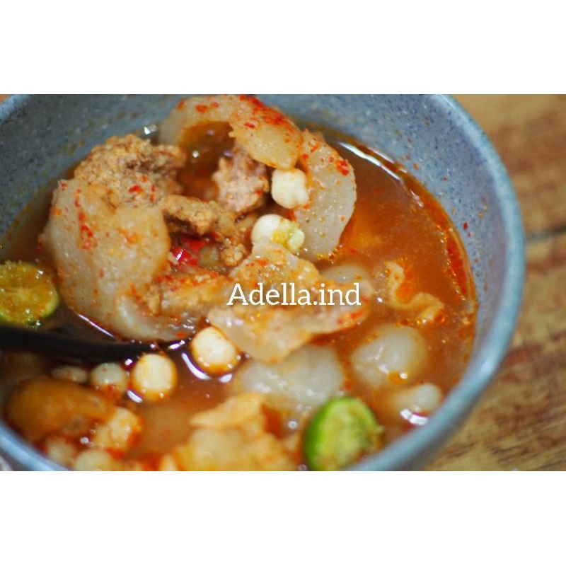 

baso aci granat isi daging cincang