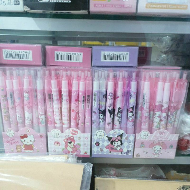 

Pulpen Cetek sanrio kuromi my melody lotso hello kittu