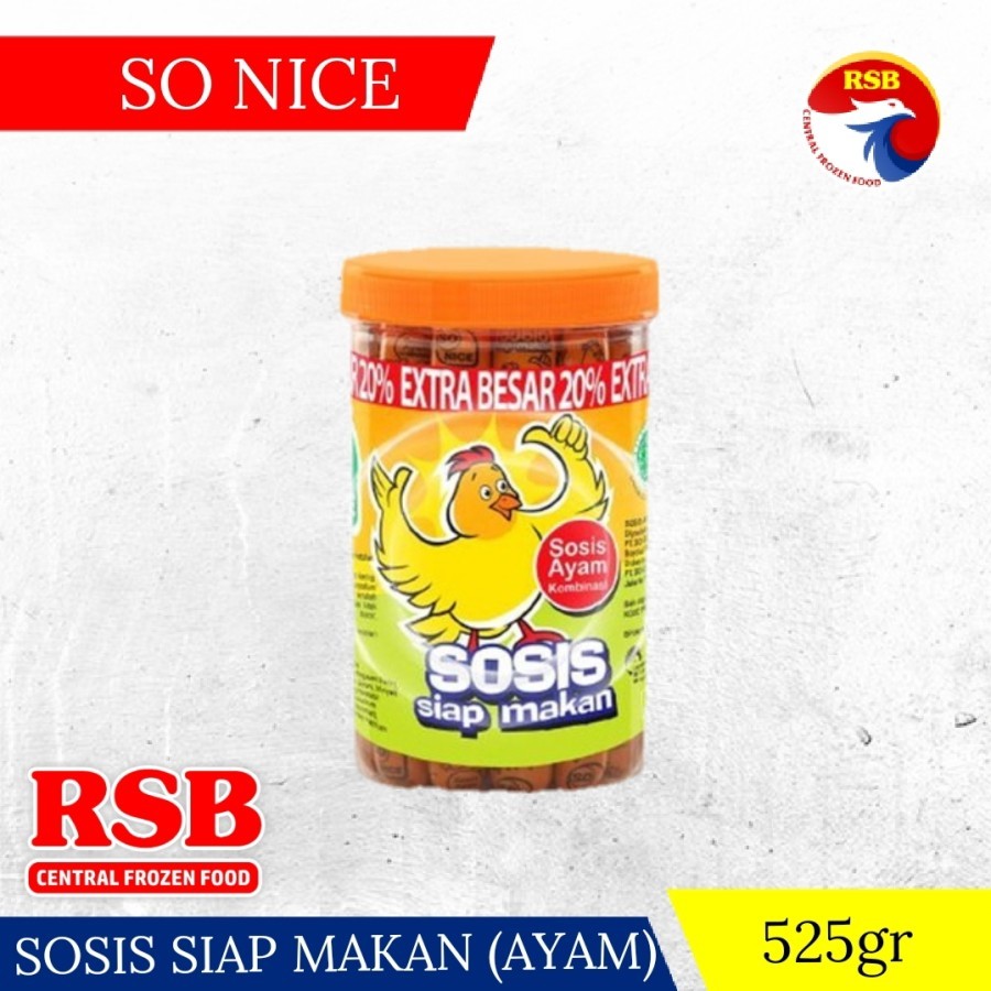 

So Nice Sosis Ayam Siap Makan (Toples) 525gr