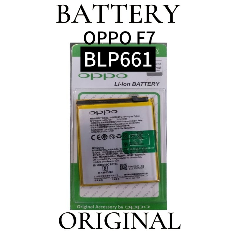 BATERAI OPPO F7 BLP661 ORIGINAL