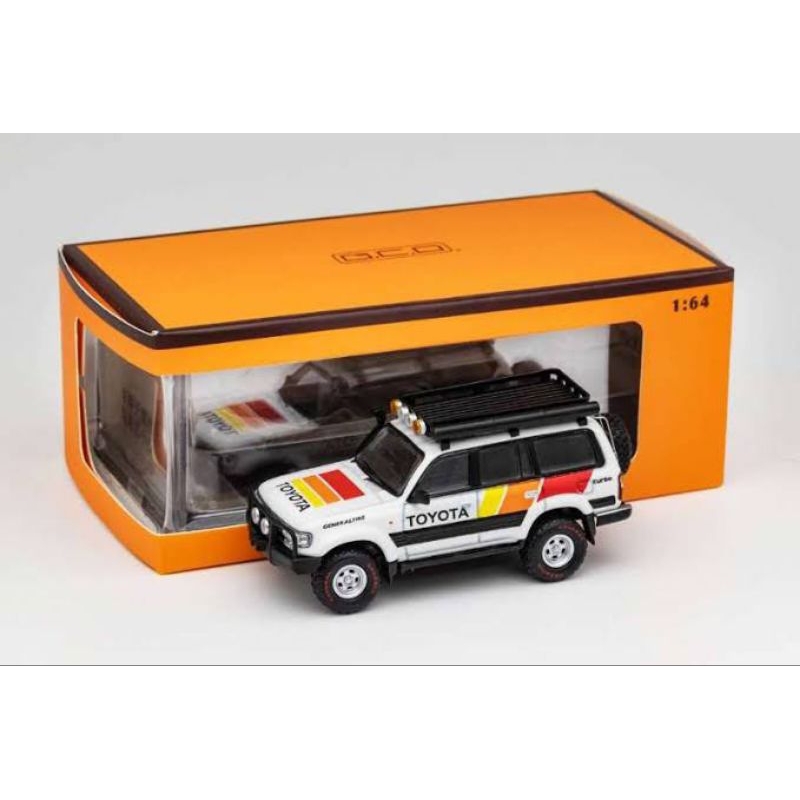 GCD Toyota Land Cruiser 80 TRD Livery White TLC80 No.182 Gaincorp Products Offroad Jeep 1 / 64