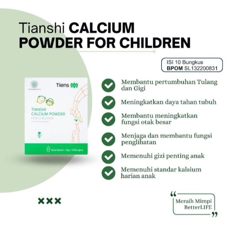 

CALSIUM FOR CHILDREN TIENS(susu peninggi badan untuk anak )