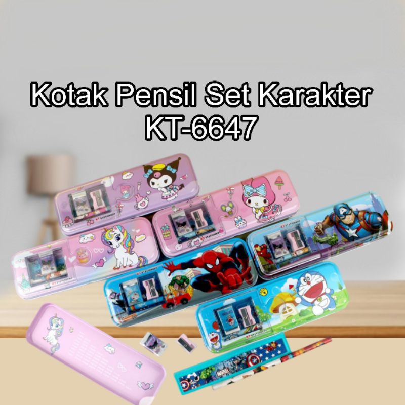 

Kotak Pensil Set Karakter / Kotak Pensil Set KT-6647