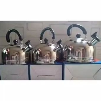 TEKO SIUL STAINLESS STEEL 7,5,3 LITER • TEKO BUNYI STAINLESS STEEL • WHISTLING KETTLE